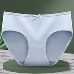 1 Pack Classic Daliy Panties Women Breathable Soft Low-waist Briefs Solid Color Ladies Comfort Underwear M-XL