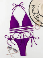 Sexy Micro Bikini 2025 Criss Cross Swimwear Bandage Woman Swimsuit Female Thong Bikinis Set 2 Piece Women Bathing Suit Beachwear