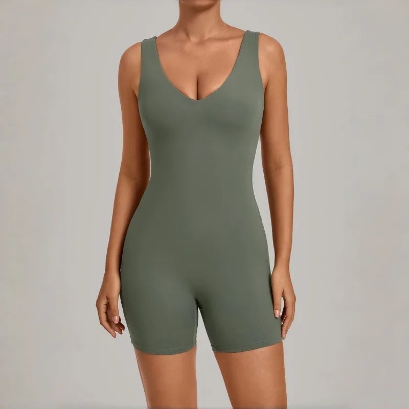 Women's Seamless Yoga Jumpsuits Fitness Sports Gym Beauty Backless Slim Fit Sling One-piece Running Workout Training Bodysuits