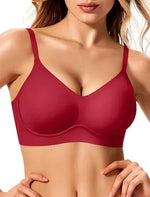 Women's Jelly Bra Wire-free Seamless 3/4 Cup and Thin Molded Bra Soft Support Underwear Comfortable Push-up Bra