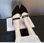 Sandals for Woman Chunky Pointed Toe Footwear Summer 2026 Thick Heel Block HighPumps Women's Shoes Slippers