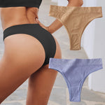 2PCS/Set Seamless Panties Women Sexy Low Waist Brazilian Pant Female Solid Color Breathable Underwear Lady Soft Intimat Lingerie