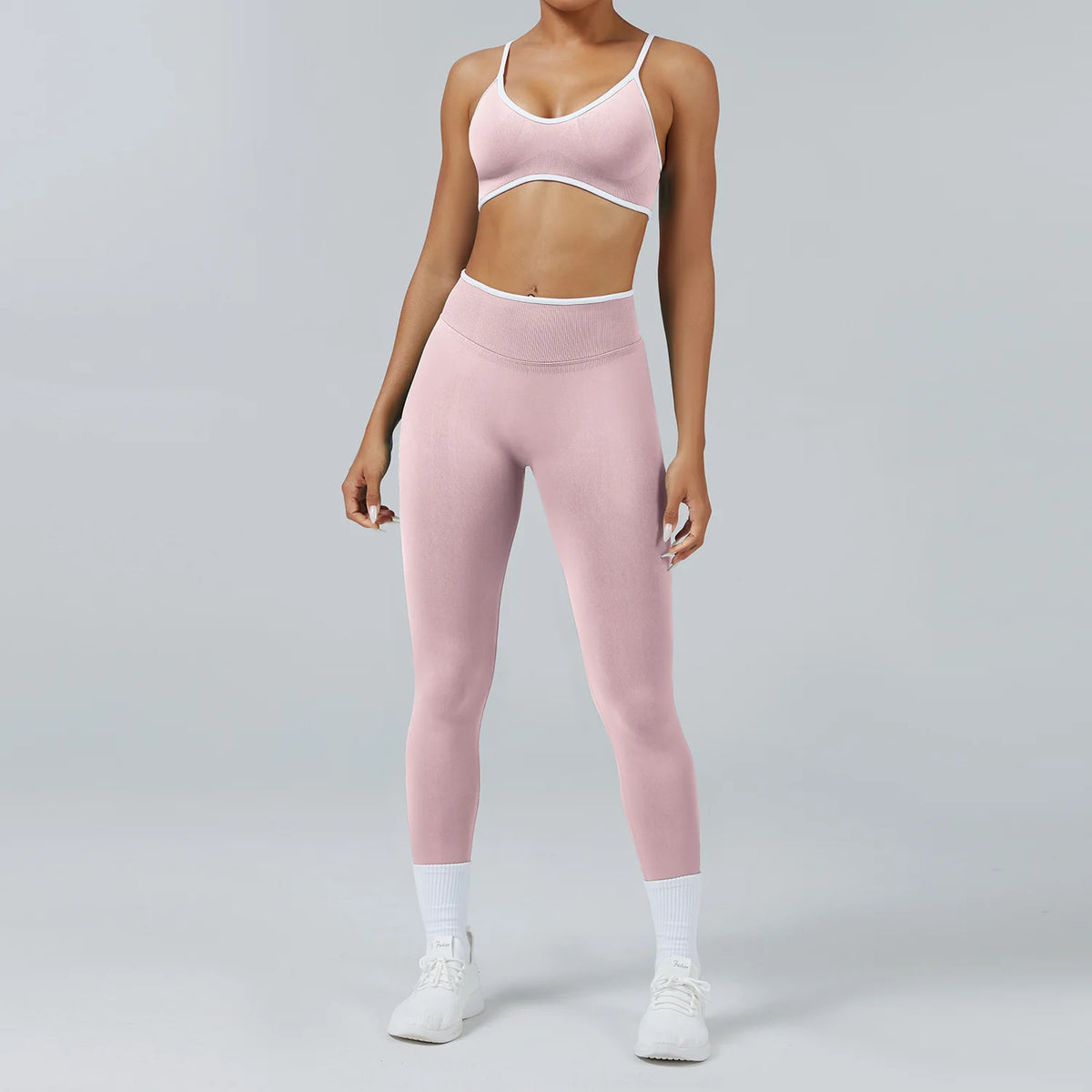 2PCS Yoga Suit Seamless Sports Set Gym Outfits Women Tracksuit Running Workout Clothes Sports Bra Athletic Wear Yoga Clothing