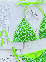 Pink Leopard Print Swimwear String Halter Triangle Bikini Set Micro Thong Sexy Swimsuit Women 2026 Bating Suit Bikinis De Mujer
