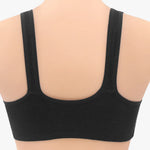 Women's Bra Wire-Free Front Closure Solid Color Full Coverage Fixed Cups More Considerate for Middle-Aged And Elderly Individual