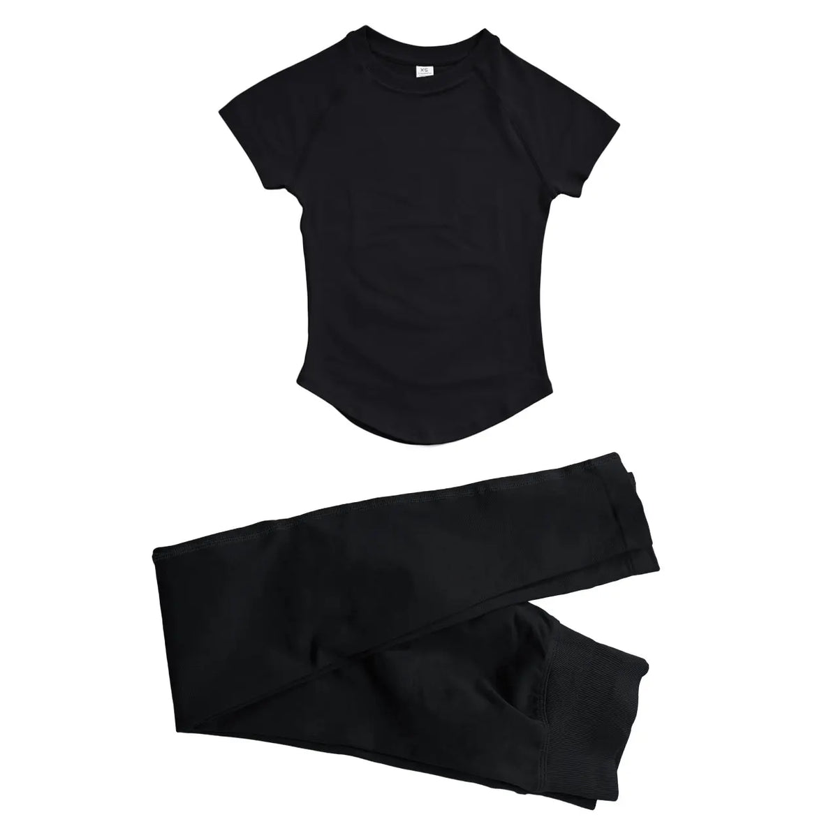 NCLAGEN Women's Fitness Suit 2 Piece Short Sleeve Top And Seamless Leggings Yoga Set Gym Clothes Workout Athleticwe Sport Outfit