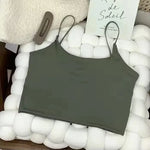 Summer Bra Top Sexy Women Ice Silk Crop Top Seamless Tube Tops Camisole Underwear Korean Fashion Solid Padded Bralette Vest