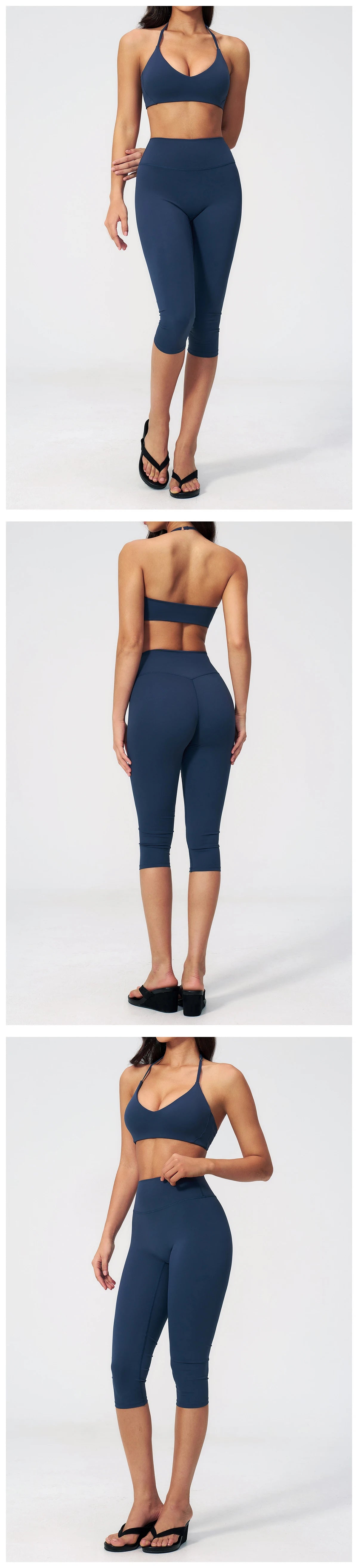 Women's Fitness Set Gym Tracksuit Breathable Sports Bra Flared Trousers Suit Workout Clothing Sportswear Female Athletic Wear