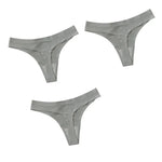 3Pcs/Set Women Panties Ultra-thin Thongs Female Underpants Seamless Underwear Sports Soft Solid Color Low Rise G-string