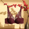 Red Black Lace Bra for Women Sexy Hot Bra Thin Unlined Minimizer Slimming Push-up Bra 70 75 80 85 BCDEWomen Underwear OWD6145