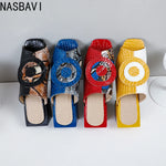 NASBAVI Out Outdoor Slippers Latest Luxury Shoes Women Designers Ladies Shoes and Sandals Wedding Shoes for Women Big Size 45 46