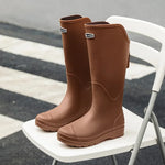 Women's Rain Boots Anti Slip Thick Soles Outdoor Long Tube Rain Boots Waterproof Fashion Wear-resistant Kitchen Women's Boots