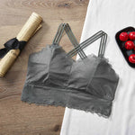 Lace Crop Top Women Seamless Underwear Padded Crop Tops Female Sexy Lingerie Fashion Women Tank Top Lace Camisole