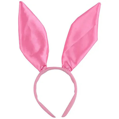 Easter Bunny Girl Cosplay 3-Piece Prop Set - Satin Headband Fluffy Rabbit Tail for Halloween Christmas