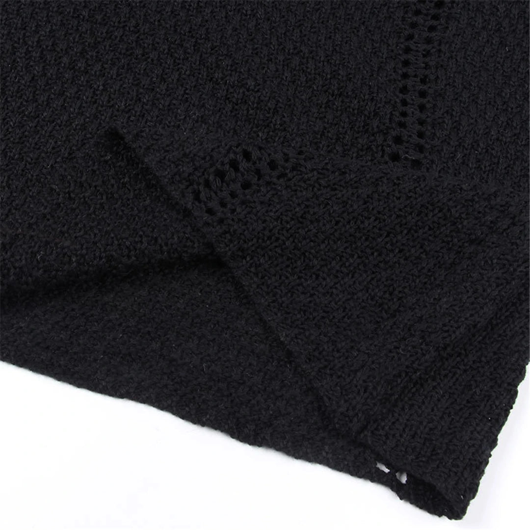 2PCS Set Sexy With Top Halter Crochet Knitted Dress Tunic Beach Cover Up Cover-ups Beach Dress Beachwear Female Women V4885W