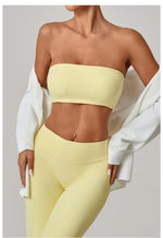Women Strapless Sports Bra Gym Top Quick-Drying Yoga Clothes Women Tube Top Fitness Chest Wrap Underwear Workout Bra Female