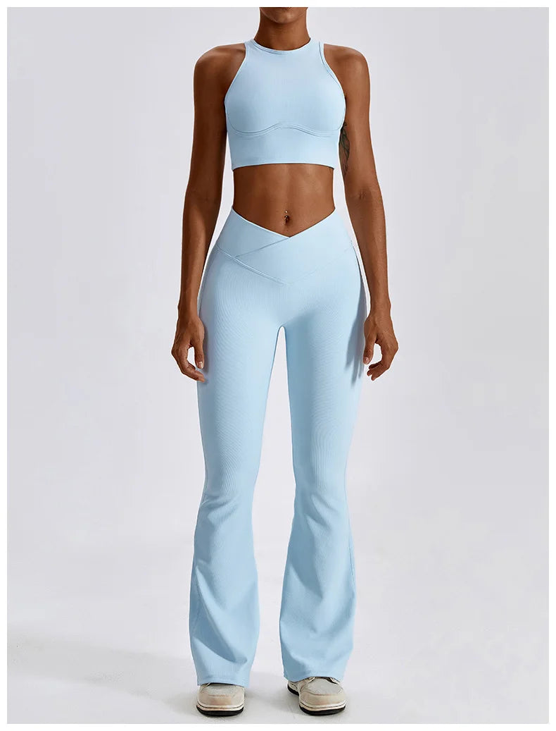 Yoga Set Seamless Women's Sportswear Workout Clothes Athletic Wear Gym Legging Fitness Bra Crop Top Sports Suits High Quality