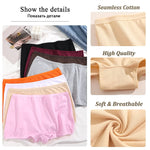 3PCS Women'sCotton Seamless Panties Sports Boxers Underwear Female Solid Color Briefs Cozy Lingerie Intimate Underpants XS-XL