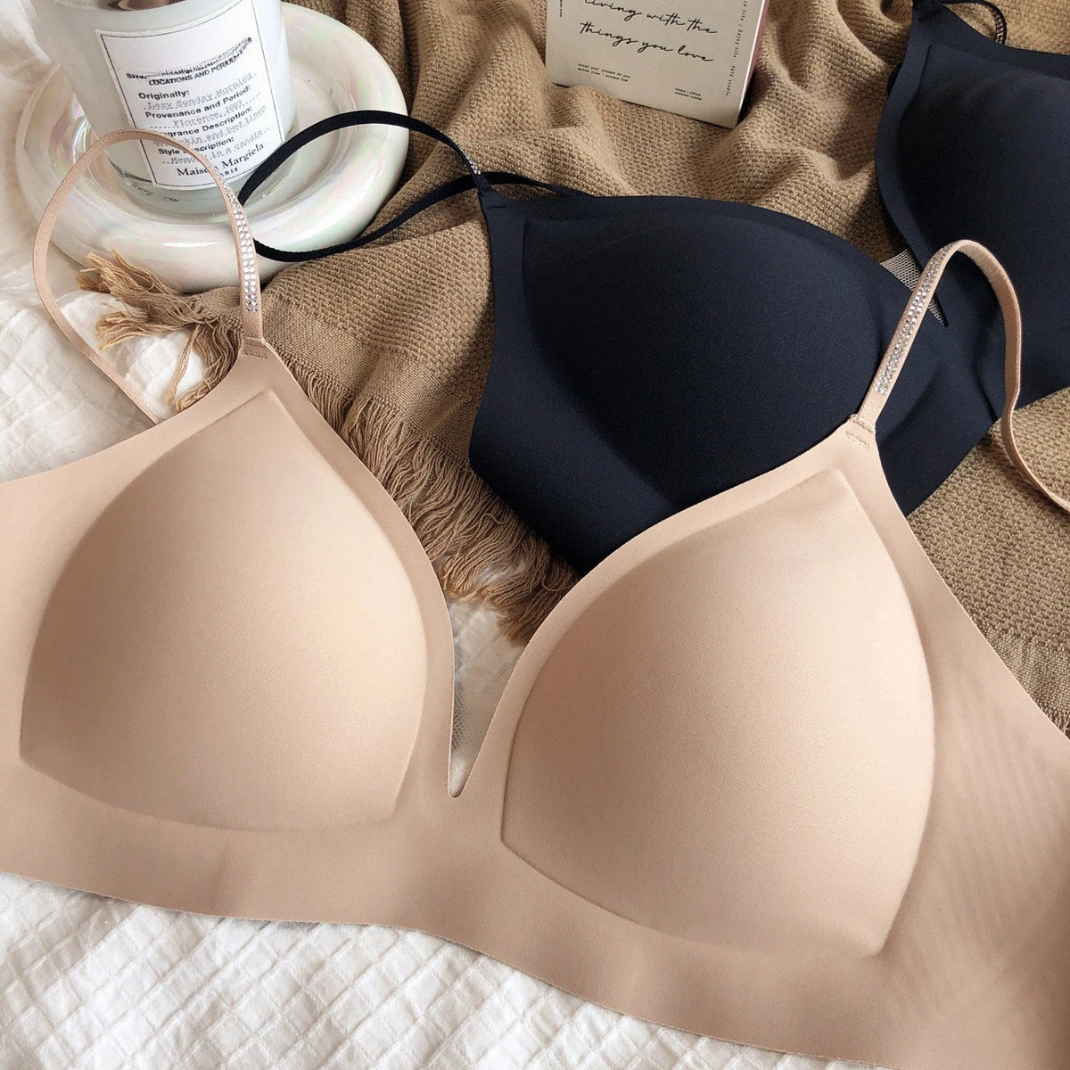 French Seamless Underwear Women Summer Mesh Breathable Bra Sexy Deep V Bralette Soft Comfort High Quality Intimates Lingerie
