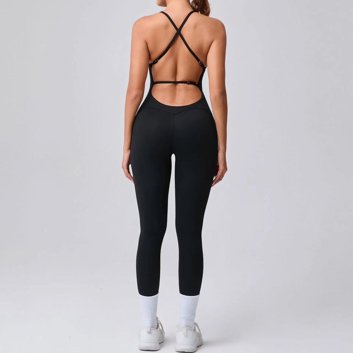 Women's Yoga Jumpsuits Sports Fitness Hip-lifting Cross Beauty Back Adjustable Straps One-piece Training Workout Gym Bodysuits