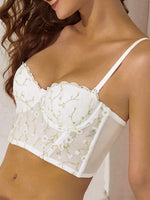Women Sexy Lace Slim Fit Cami Top Low Cut floral Mesh Crop Tank Top Summer Y2K Going Out Top Embroidery