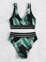 Sexy Mesh Tape Bikini 2026 Women High Waist Swimsuit Printed Swimwear Female Lady Bathing Suit Swimming Summer Beachwear