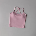 Women's Slim Fit Nude Sports Bra Yoga Fitness Vest Skin Friendly Pilates Top Beautiful Back Design Suspension Yoga Fitness Top