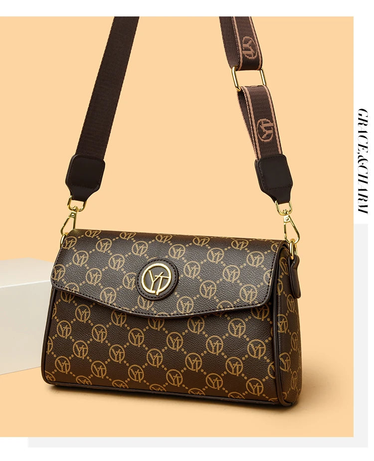New Fashion Luxury Brand Women's Shoulder Bag High Quality Lady Crossbody Bag Round Women's Wallet Waterproof Women's Handbags