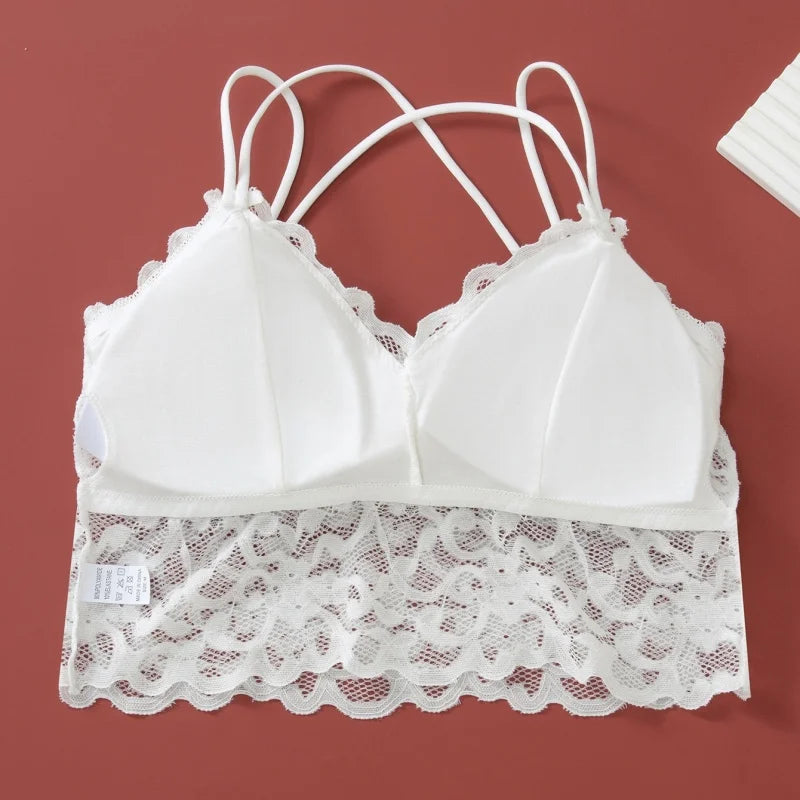 Women Lace Bra Set Bralette Low Rise Panties Nonwire Padded Bra Solid Color Underwear Set Female Sexy Lingerie Comfort Intimates
