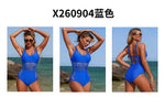 Sexy Black White One Piece Swimsuit 2026 Women Circle Strap Mesh Patchwork Slim Tummy Control Swimwear See Through Bathing Suits
