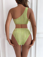 2026 Solid White One Piece Swimsuit Women Sexy Irregular Hollow Out Bikini One Shoulder Backless Monokini Summer Beach Swimwear