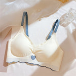 Seamless Invisible Cute Bra For Women Sexy Lingerie Deep Vneck Push Up Bra Wire Free Brassiere Bra Removable Pads Bralette Bra