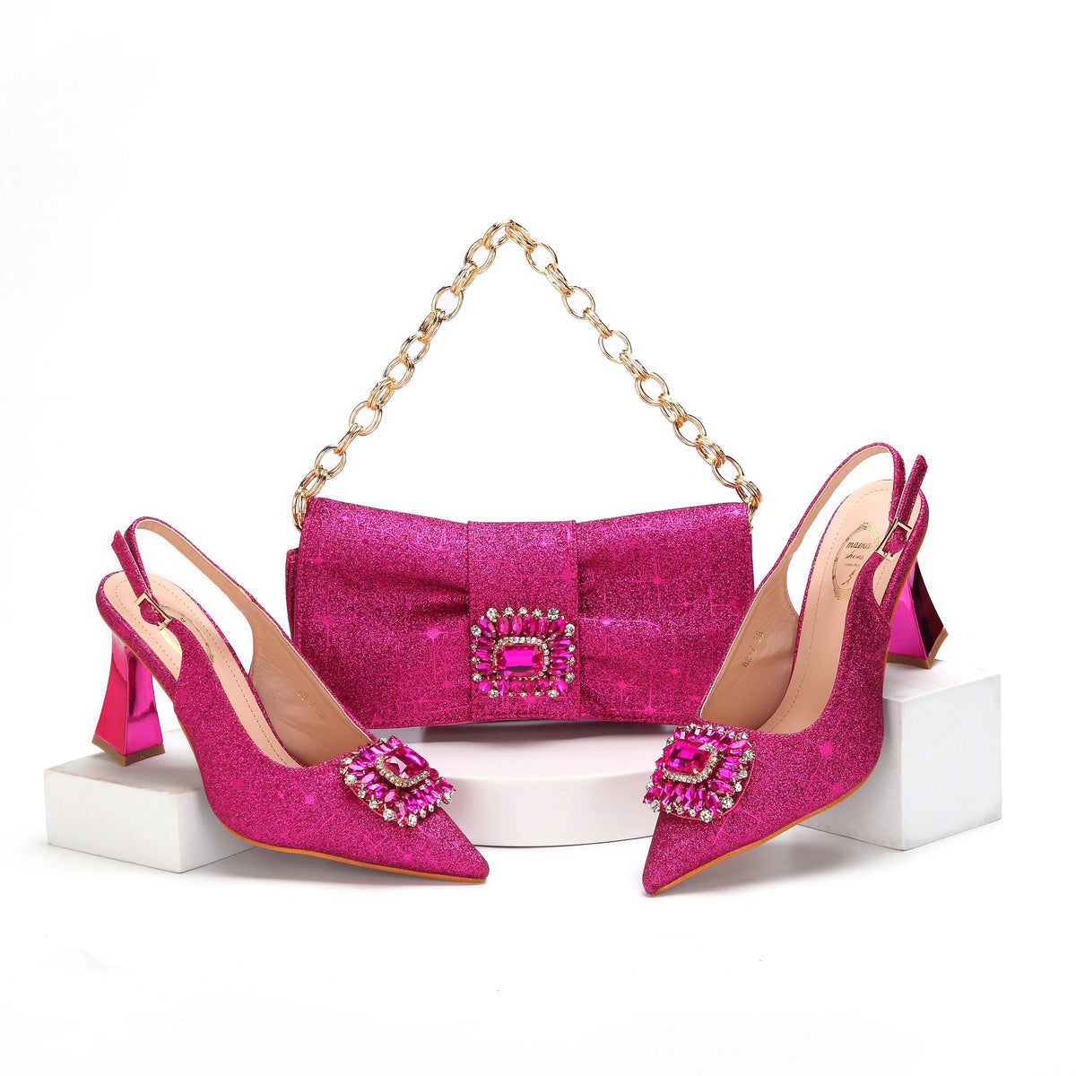 Doershow hot selling Shoes and Bags To Match Set Italy Party Pumps Italian Matching Shoe and Bag Set for Party! 1-10