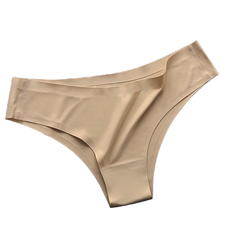 4Pcs/Set Women Ice Silk Panties Low Rise Briefs Soft Brazilian Panties Smooth Underwear Stretch Underpants Sexy Lingerie M-XL