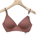 Plunge Non-wire Triangle Cup Bra Women's Invisibale Underwear Letter Straps Ribbed Bralette Sexy Lingerie Sleep Intimates S-XL