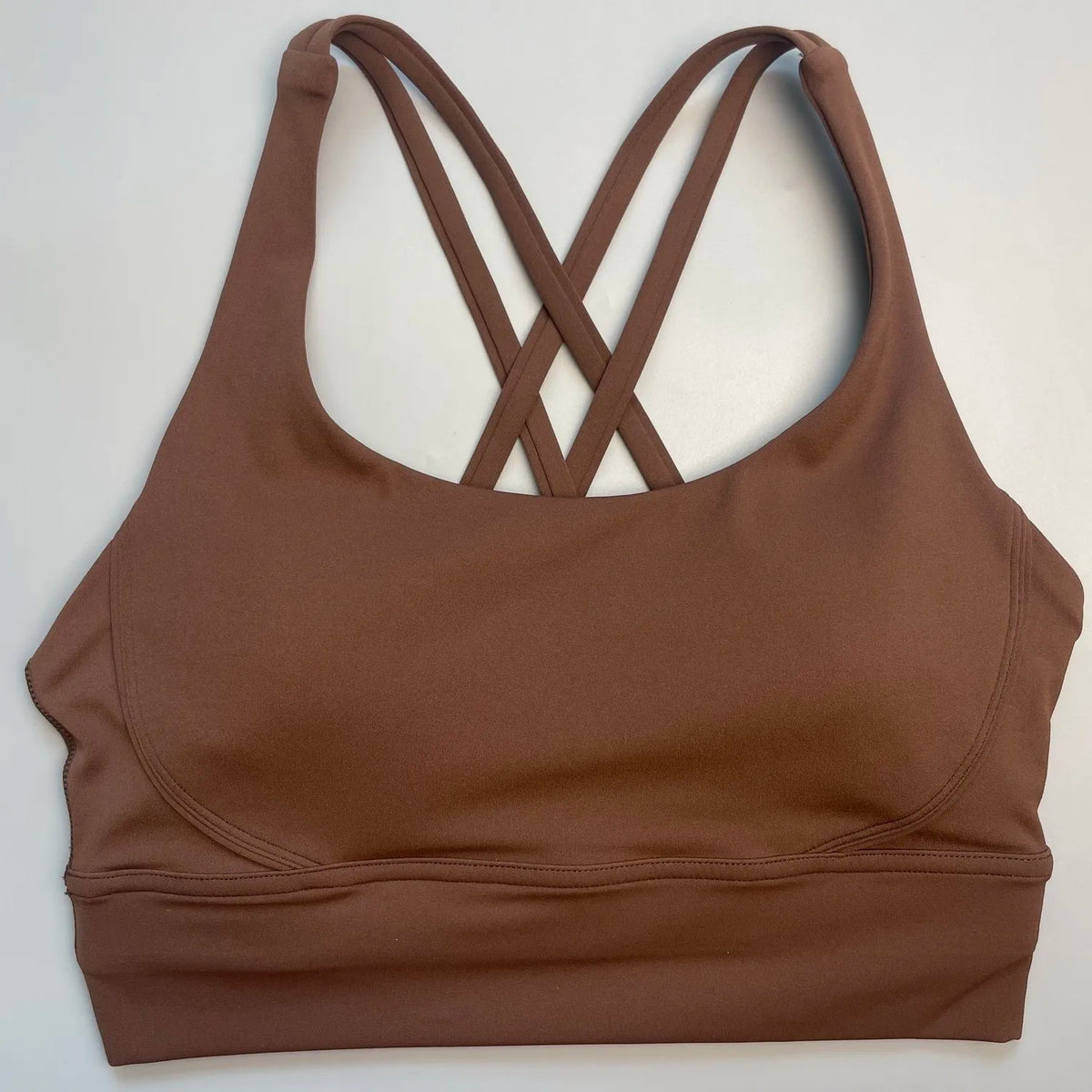 Solid Color Women Fitness Yoga Bra Top Soft Tight Comprehensive Training Jogging Gym Sports Underwear Cross Back With Chest Pad