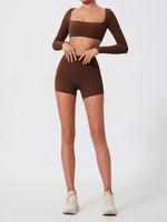 Hearuisavy Summer Elastic Scrunch Yoga Shorts Push Up Gym Leggings Cycling Workout Short Women Quick-Dry High Waist Sports Pants