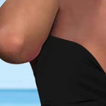Sexy Bikini Tops Backless Butterfly Hook Design V-Neck Front Knotted Swimwear Tops Backless Bikini Bra