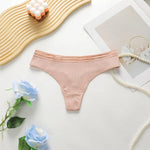 Sexy Lace Thong Cotton women Sexy Underwear comfortable breathable Suitable Suitable for daily wear Low waisted hip lifting W136