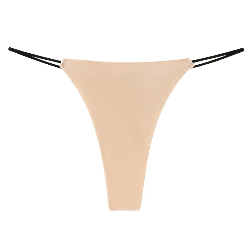 Women Panties G String Sexy Thong Seamless Underwear Ice Silk T Back Butterfly Briefs Girls Low Waist Lingerie Plus Size S-XL