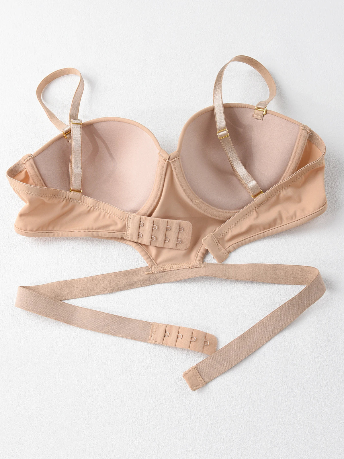 stylish sexy bra T-shirt underton beautiful back half cup smooth and exposed waist slim waist big exposed back push up bra