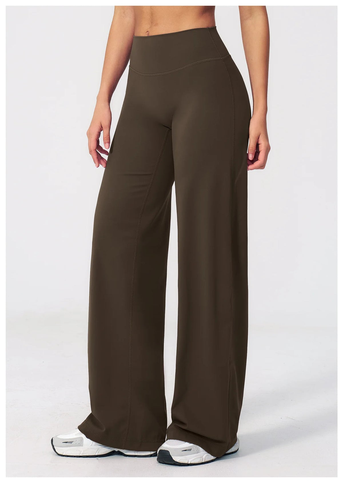 Wide-leg Pants Women Bell-bottoms High Waist Yoga Pants Workout Gym Leggings Naked Feel Pilates Running Cycling Sports Trousers