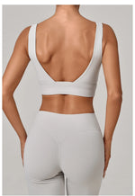 Running Sports Bra Women High Support Open Back Yoga Breathable Slim Fit Fitness Pilates Tank Top With Removable Pads