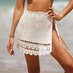 2026 Hollow Out Skirt Sarong Crochet Knitted Tunic Beach Cover Up Beach Wear Beachwear Female Women Cover-ups Beach Dress K8074