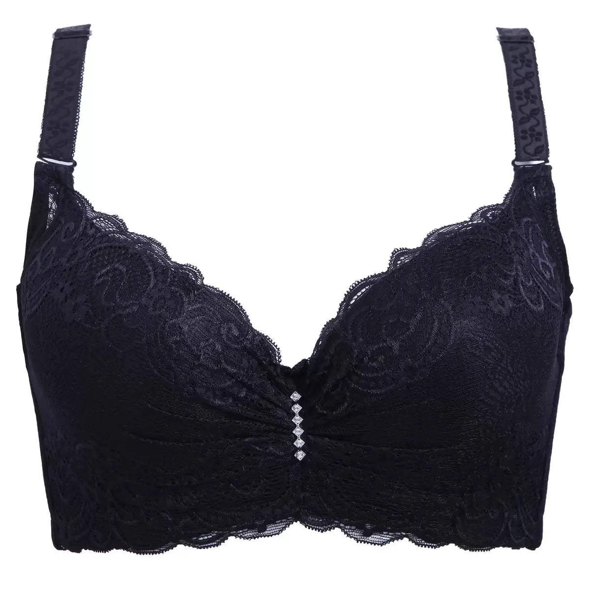 Plus Size Female Lace Bra Thin Bralette 80-105 C/D Cup Push Up Brassiere Widening Side 4-Row Button Bras Absorbs Sweat Underwear