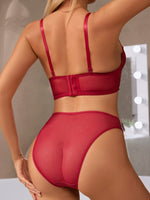 Heavy Duty Elegant Push Up Bra 2 Pieces For Women Black Polyester Set Sexy Lingerie Underwear Set C2379