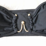 DEKA Women Solid Bandeau Bikini Set Two Pieces Swimsuits Halter Backless Female Beach Bathing Swimming Suits Thong Biquini