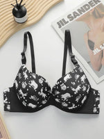 Women's Sexy Cartoon Design With Steel Ring Gathering Push Up Underwear Daily Casual And Comfortable Close Fitting Bra B6052