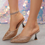 Women Pointed Toe Sandals Shallow High Heels Shoes 2026Summer Fashion New Trend Stilettos Sandals