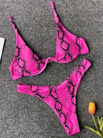 High Cut V-bar Underwired Bikini Women Swimsuit Female Micro Thong Swimwear Two-pieces Bikini Set Push Up Bathing Suit Swim Lady